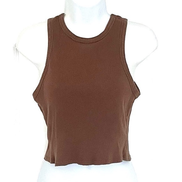 5 for $25! Espresso Ribbed Tank - Crop Top! - Picture 1 of 2